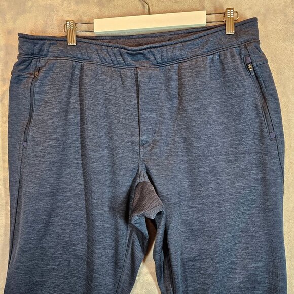 Duluth Mens XL- 34 souped up sweat Pants Navy zip pocket athletic athleisure - Picture 7 of 15